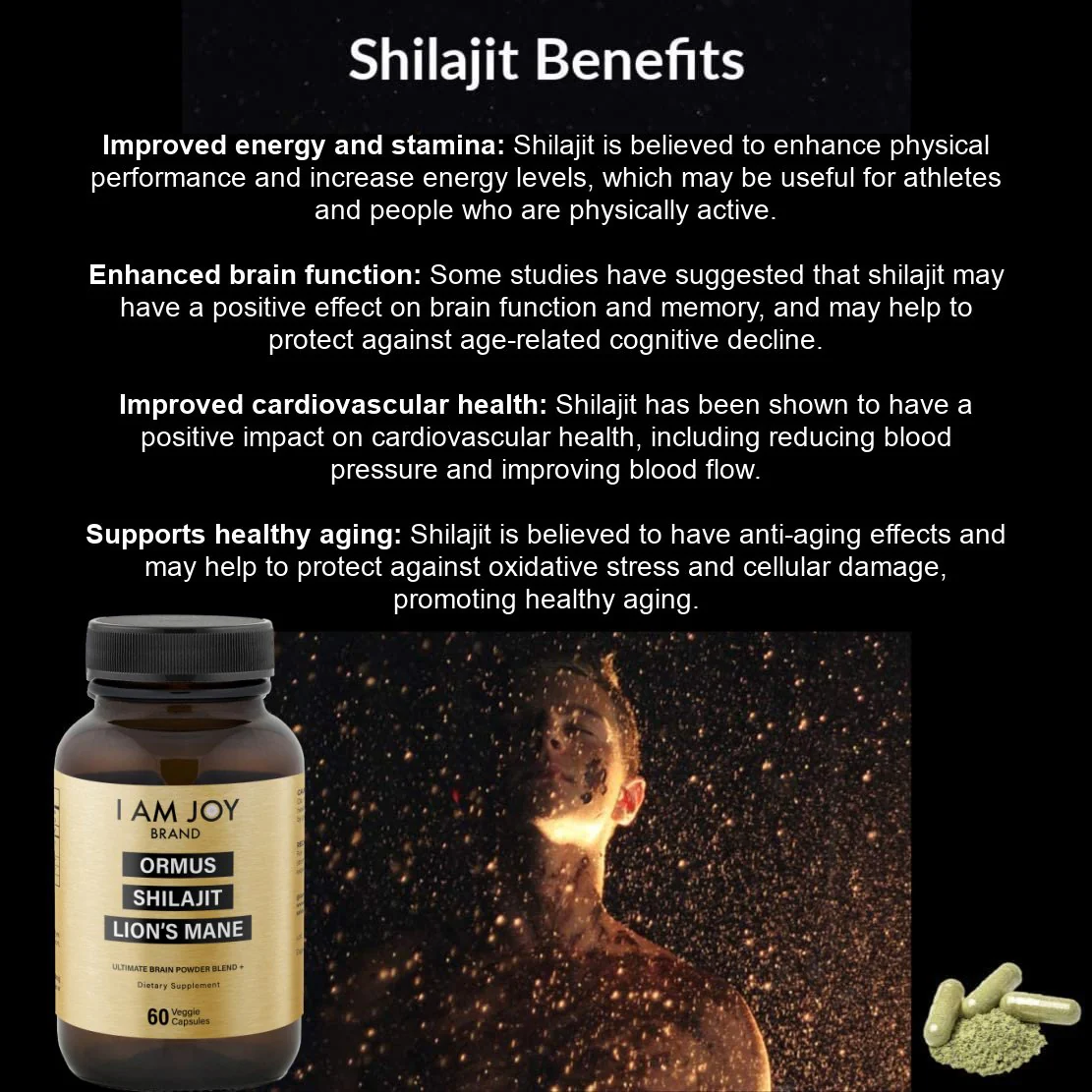 Joy Capsules - Ormus, Shilajit, Lions Mane Mushroom - Image 6