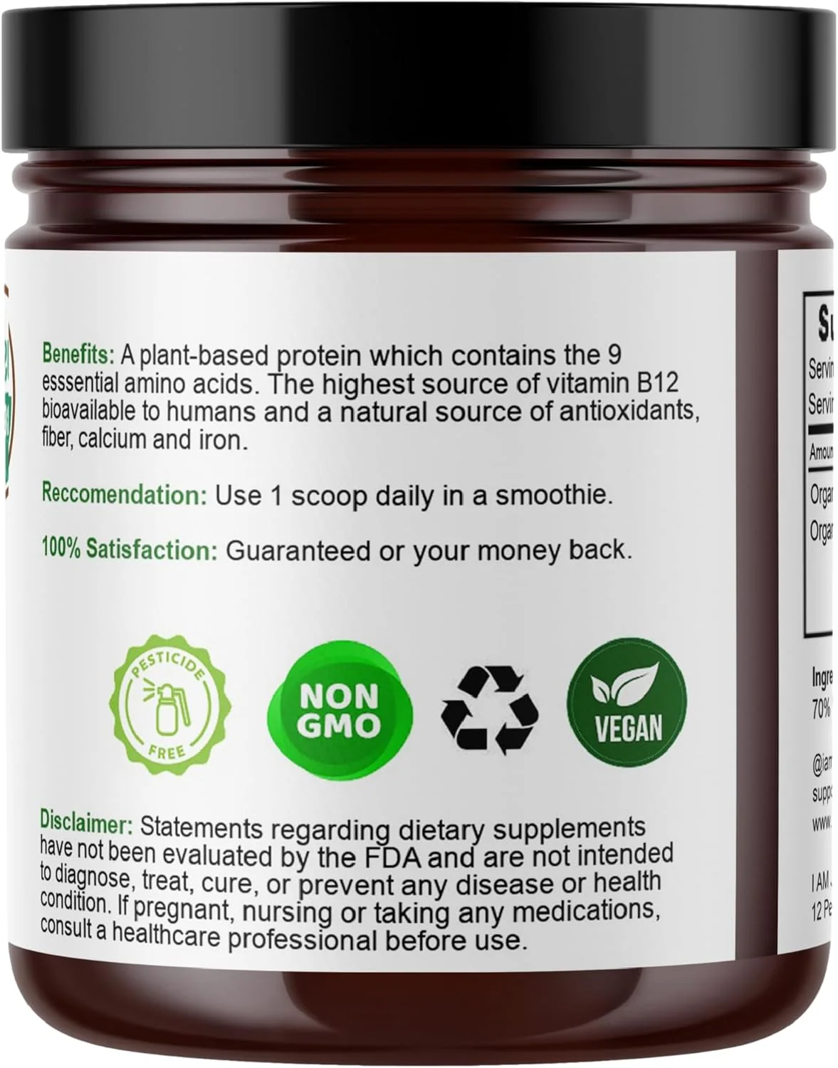 Water lentil protein powder (aka duckweed) - Image 3